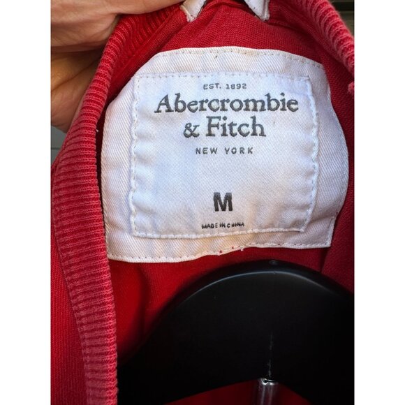 Vintage Abercrombie & Fitch Red Long Sleeve Muscle Fit Shirt M Embrodered Logo - Picture 3 of 11